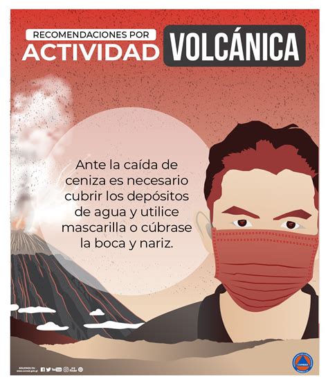 Ante La Caída De Ceniza Volcánica Es Necesario Cubrir Los Depósitos De Agua Y Utilice Mascarilla
