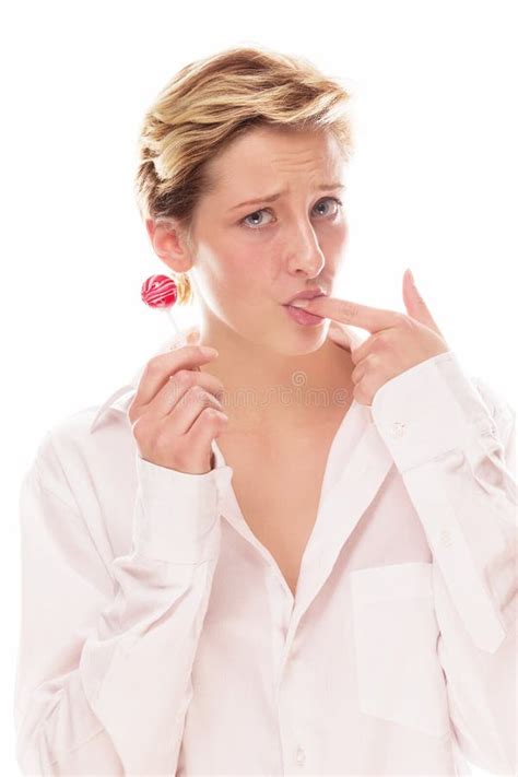 Woman Sucking Lollipop Stock Photos Free Royalty Free Stock
