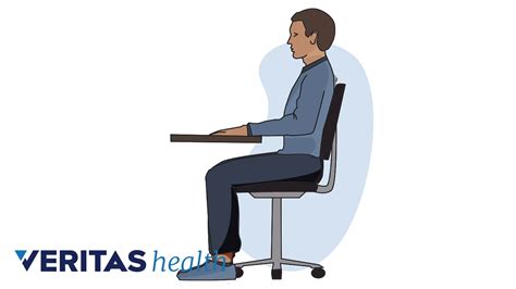 Ergonomics Correct Sitting Posture Stock Illustration Download Image