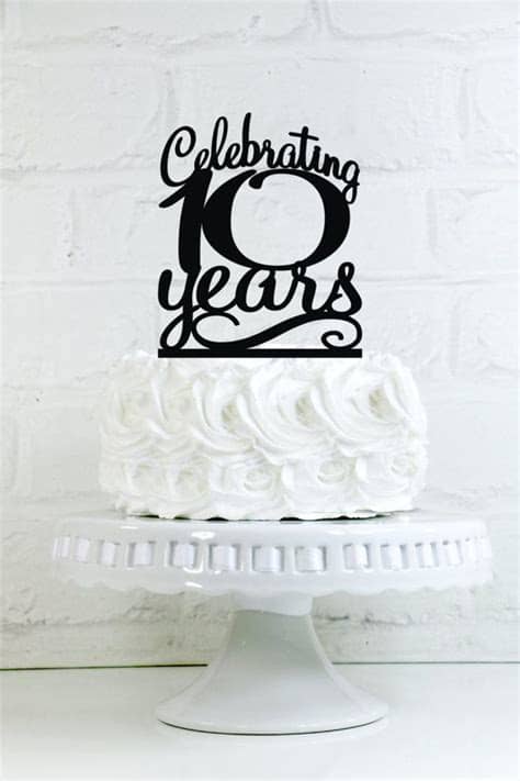 Order wedding anniversary cake online from wide variety. Celebrating 10 Years 10th Vow Renewal, Anniversary, or ...