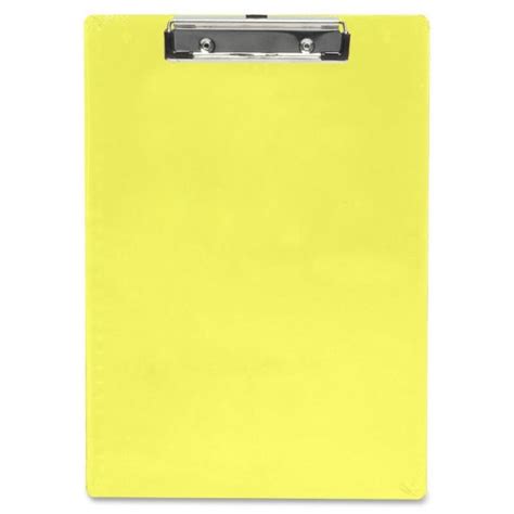 Clipboard Neon Yellow Acrylic 9 X 12 Dynamic Aqua Supply