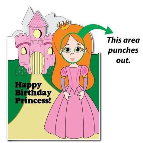 4 Stock Design Giant Cut Out Princess Birthday Card Wenvelope Happy Birthday Princess