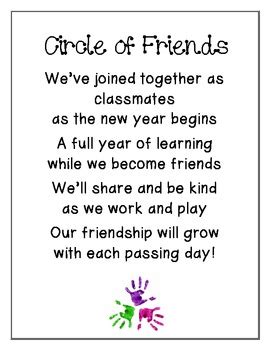 These are all the things you are the friend i found in you. Circle of Friends Poem (Free!) by The Primary Journey | TpT