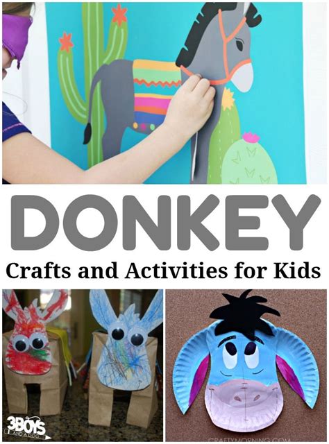 Donkey Crafts And Activities For Kids With Images Arts And Crafts