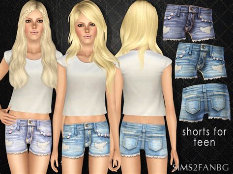 The Sims Resource 411 Denim Shorts