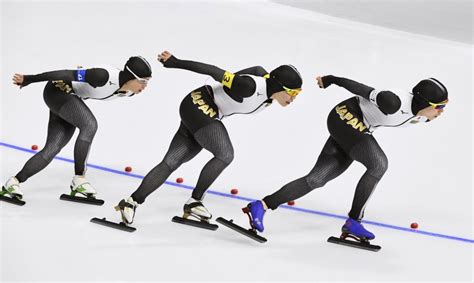 olympics japan wins gold in women s speed skating team pursuit