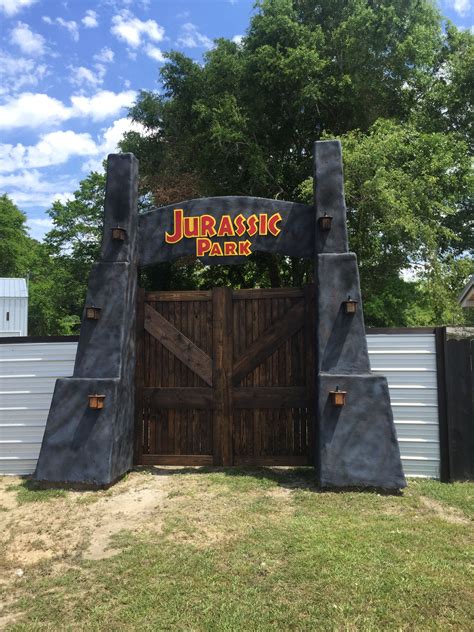 Homemade Jurassic Park Gate Made By Joshua Perez Jurassic Park Gate