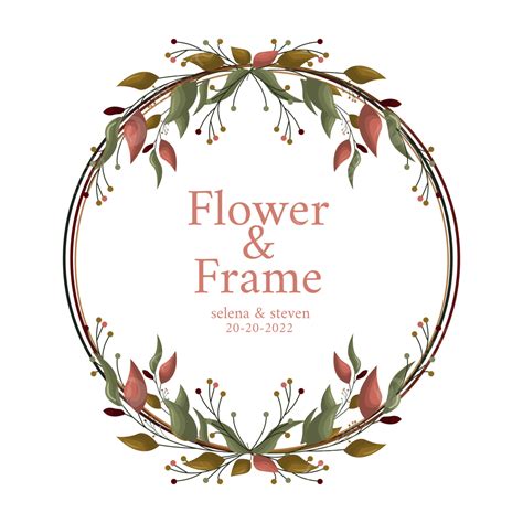 Floral Wedding Invites Vector Art Png Watercolor Floral Flower Frame