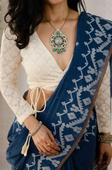 Handmade Pearl And Stone Pendant With Silver Chain Chakori Ethnic Fashionable Saree Blouse