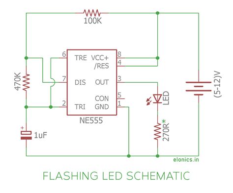 It produces pulses whose width can be varied. Flashing/Blinking LED Circuit using 555 timer - Elonics