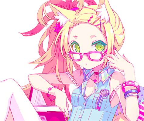 Pastel Anime Kawaii Hipster Neko Nekogirl Animegirl Cut