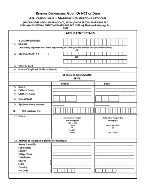 r d g o nct d a f m r c applicatnt details pdf identity document marriage