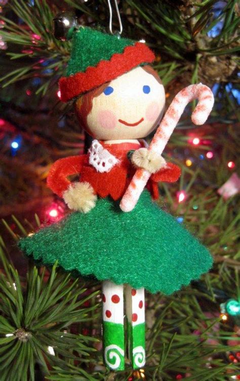 Miriam Elf Little Clothespin Doll Ornaments Dianne Faw Using Colored