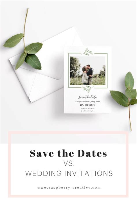 Save The Dates Vs Wedding Invitations Raspberry Creative Llc