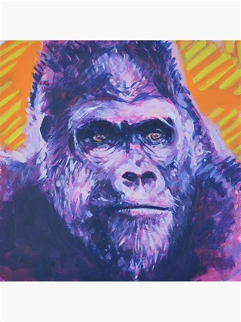 Pop Gorilla Pop Art Style Gorilla Painting Poster By Leonardo