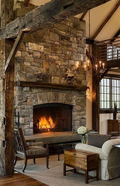 40 Cute Rustic Fireplace Design Ideas Home Decor Ideas