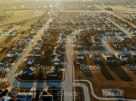 Aerial View Of Typical American Subdivision Stock Photo Download