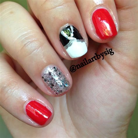 Red Carpet Ready Nail Art Manicure Nail Art Manicure Accent Nails