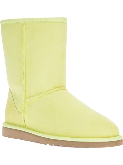 Ugg Classic Short Boot In Yellow And Orange Yellow Lyst