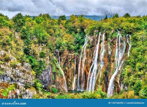 The Veliki Slap Waterfall In Plitvice Lakes National Park Croatia