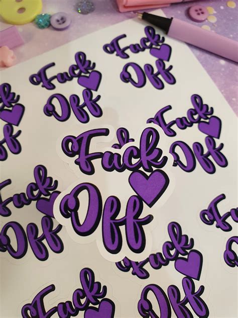 cute rude word stickers swear word fuck off stickers for etsy