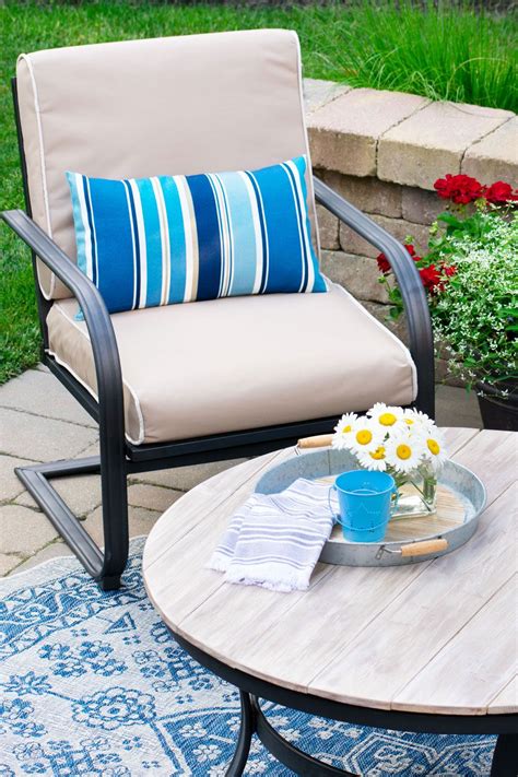 Portable outdoor chairs are also helpful for anyone who doesn't have the room or budget for one caveat: How To Recover Your Outdoor Cushions For Your Deck or ...
