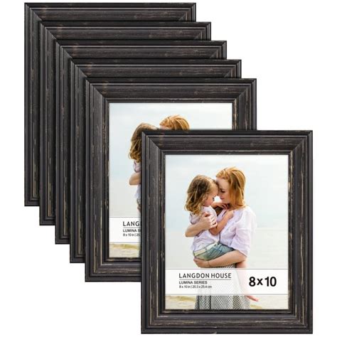 Langdon House 8x10 Wood Picture Frames Brown Set Of 6