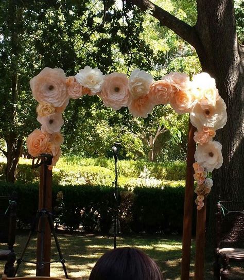Paper Flower Arch For A Wedding Paper Flowers Wedding Diy Wedding
