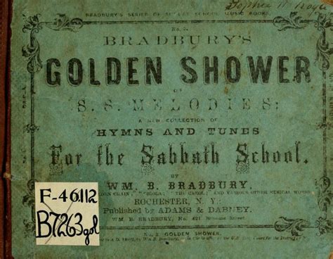 Bradburys Golden Shower Of Ss Melodies A New Collection Of Hymns