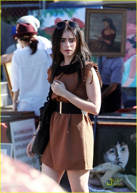 full sized photo of lily collins shopping mom 06 lily collins sunday shopping with mom