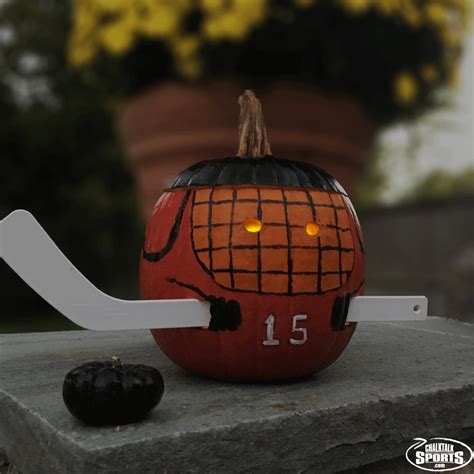 Diy A Hockey Halloween Hockey Halloween Hockey Pumpkin Halloween