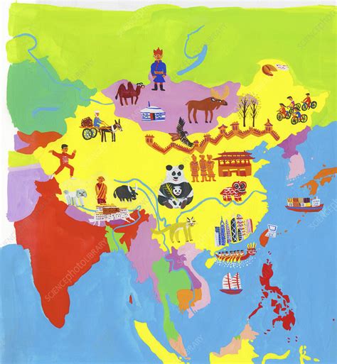 Asia Map Illustration