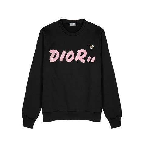 Dior X Kaws Bee Sweatshirt Sweatshirts Cotton Sweatshirts Black