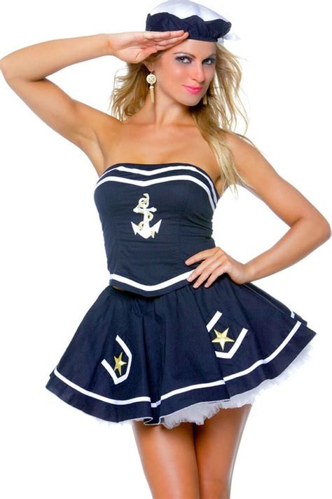 Flirty Adult Sailor Costme Sexy Sailor Halloween Dress 3wishescom