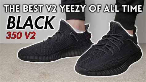 Yeezy 350 V2 Black Non Reflective On Feet Review The Best One