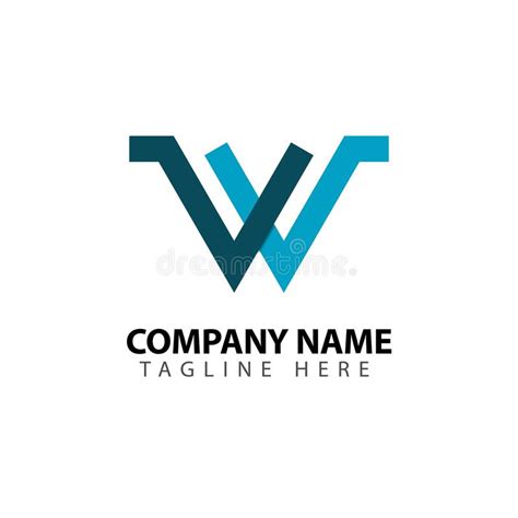 W Company Logo Vector Template Design Illustration Stock Vector