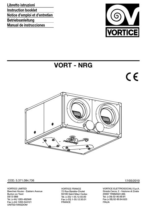 Vortice Vort Nrg Instruction Booklet Pdf Download Manualslib