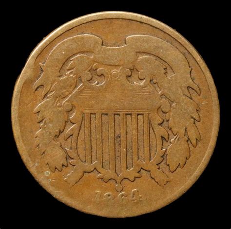 1864 Two Cent Piece 2c Grades Vg