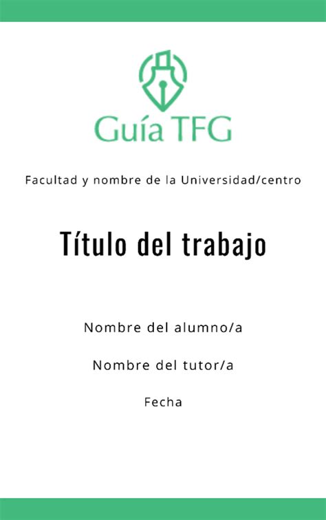 Portadas Para Tfg Cómo Hacerlas Y Ejemplos Guiatfg