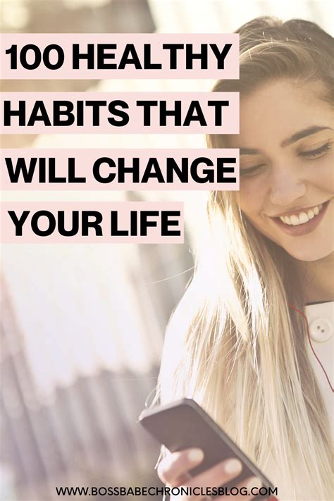 100 Healthy Habits To Improve Your Life Healthy Habits Habits