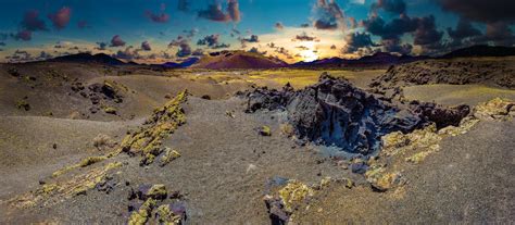 Volcanic Landscape At Timanfaya National Park Lanzarote Island Canary