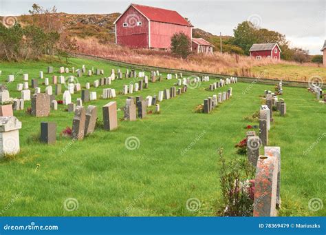 Norwegian Autumn In The Cemetery Editorial Stock Image Image Of