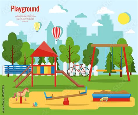 Childrens Playground Vector Illustration Buy Photos Ap Images