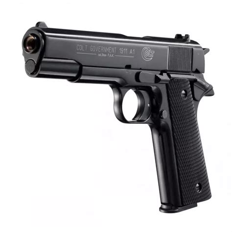 Blank Pistol Colt Government 1911 A1 Black 9mm Pak Blank Weapons