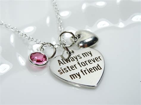 Always My Sister Forever My Friend Necklace By Designsbykaramarie
