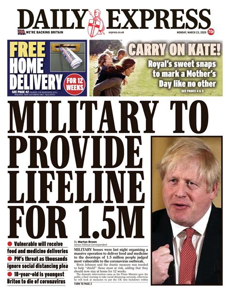 Daily Express March 23 2020 Newspaper Get Your Digital Subscription