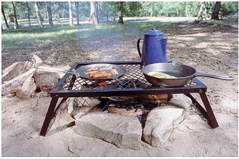 Cook all the campfire food the heart desires with this square fire pit cooking grill. Grill the meat with fire pit grate | Fire Pit Landscaping ...