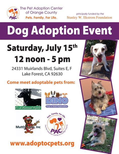 Adopt a pet from north shore animal league america today! Dog Adoption Event - The Pet Adoption Center of Orange County