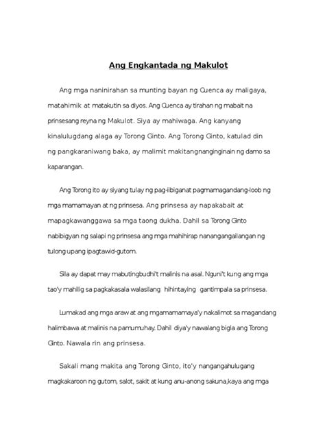 Ang Engkantada Ng Makulot Pdf