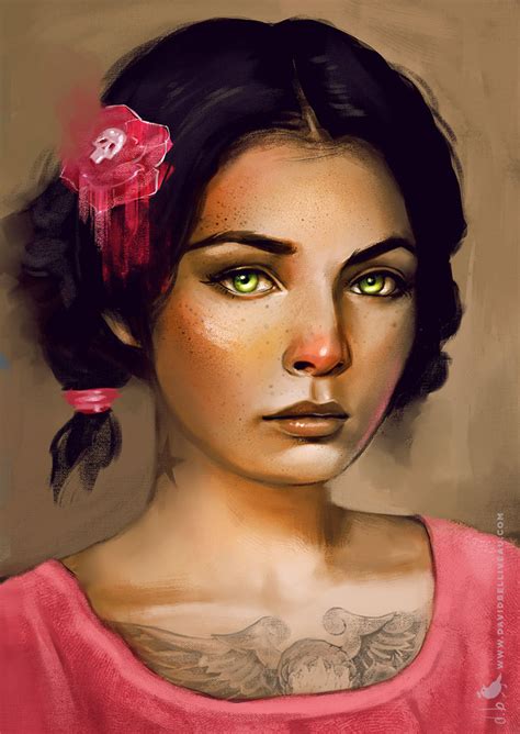 Portrait Woman Painting